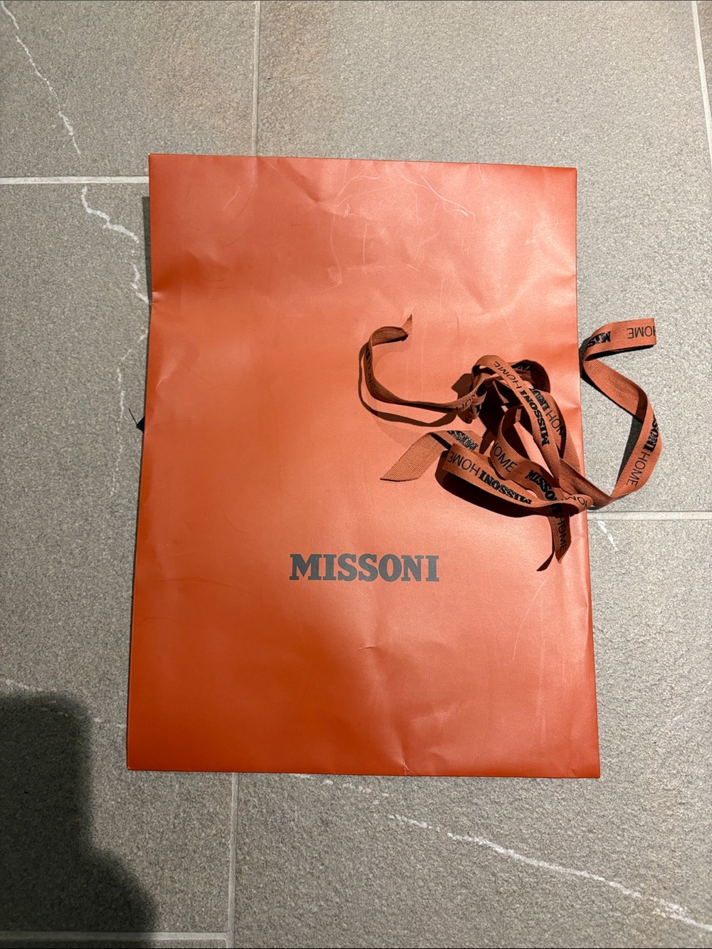Missoni Orange Gift Bag with Branded Ribbon